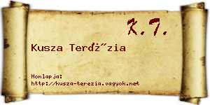 Kusza Terézia névjegykártya